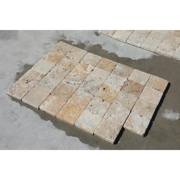 Rustic Light Mix Travertine Pavers Standard